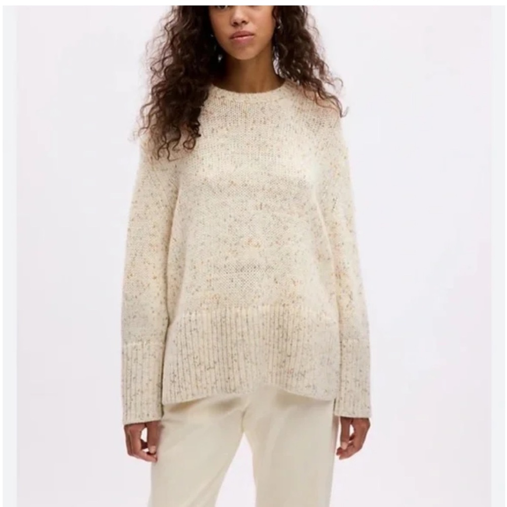 Gap Wool Blend Side Slit Confetti Sweater